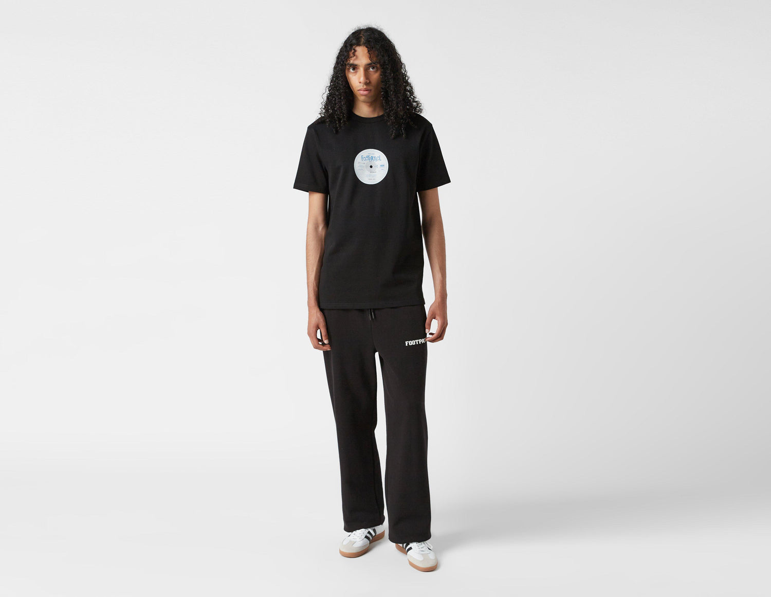 !WHITE LABEL TEE BLK