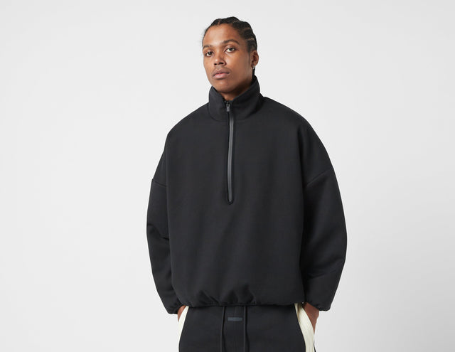 !FOG SUEDE FLC QTR ZIP BL