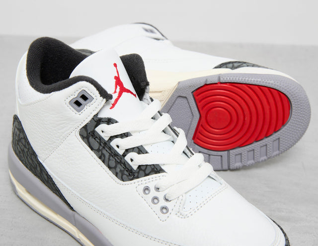 AJ 3 WHT/RED/BLK