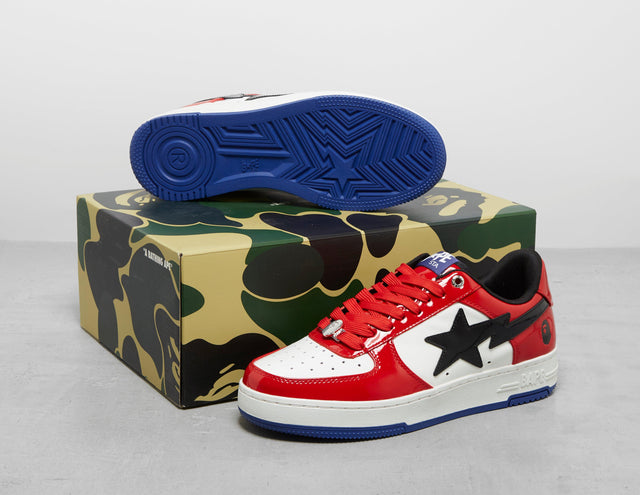 !BAPESTA PAT RED/BLK/WHT