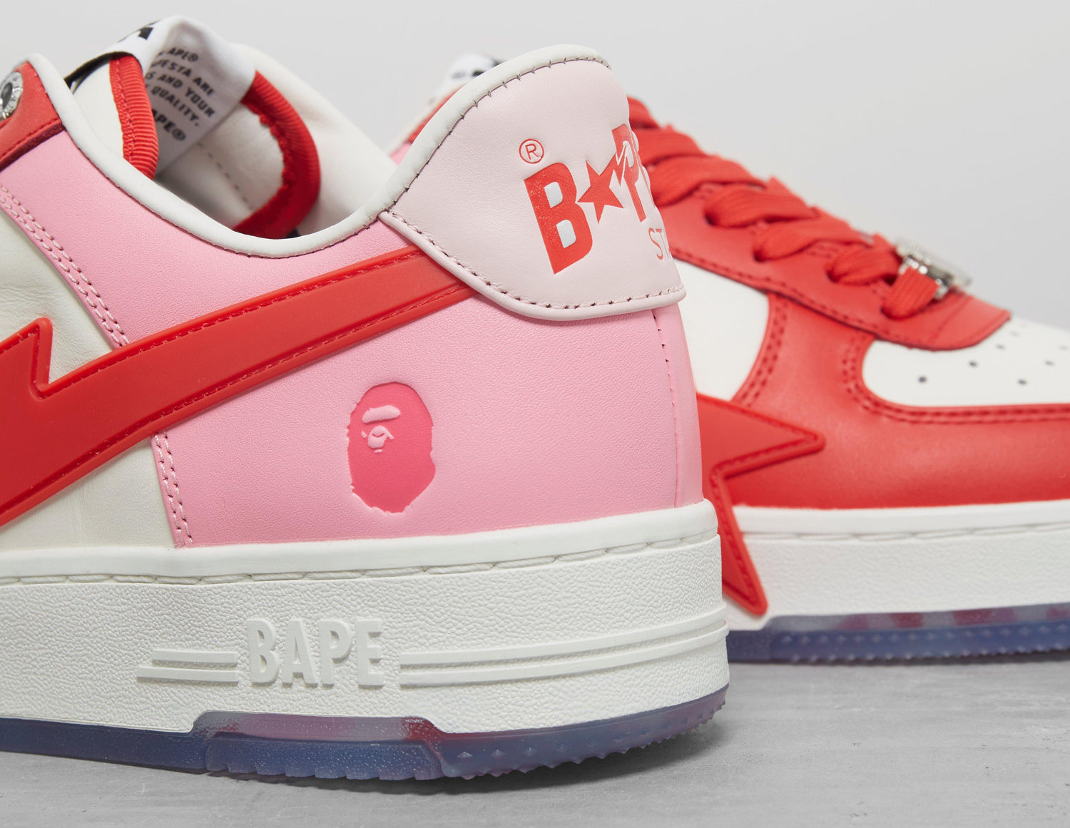 !BAPESTA 0S PNK/WHT/PNK