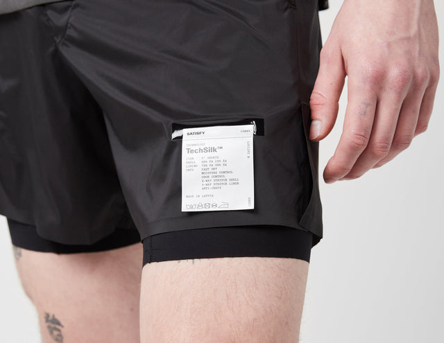 !TECHSILK 5" SHORT BLK