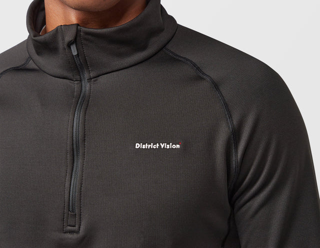 HALF ZIP GRID FLEECE BLK