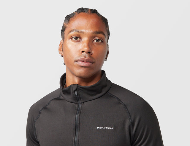 HALF ZIP GRID FLEECE BLK