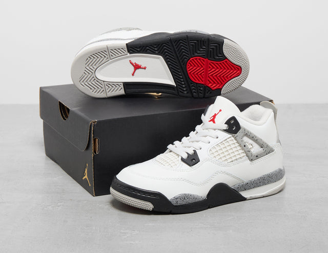 AJ4 RETRO S'WHT/F'RED/GRY