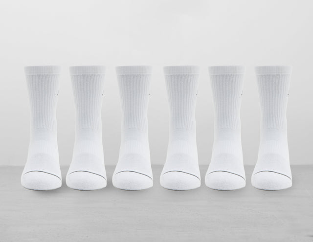JDN 6PK SOCK WHT