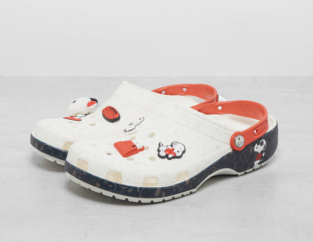PEANUTS CLS CLOG WHT/BLK