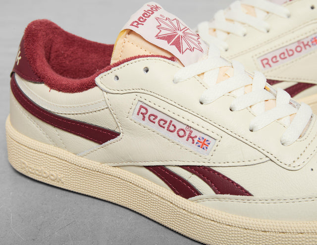 CLUB C REV LTH WHT/BURG