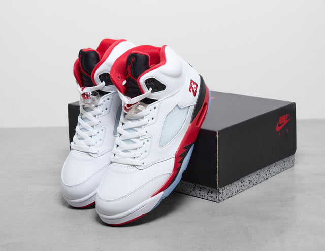 AJ 5 FIRE WHT/RED/BLK