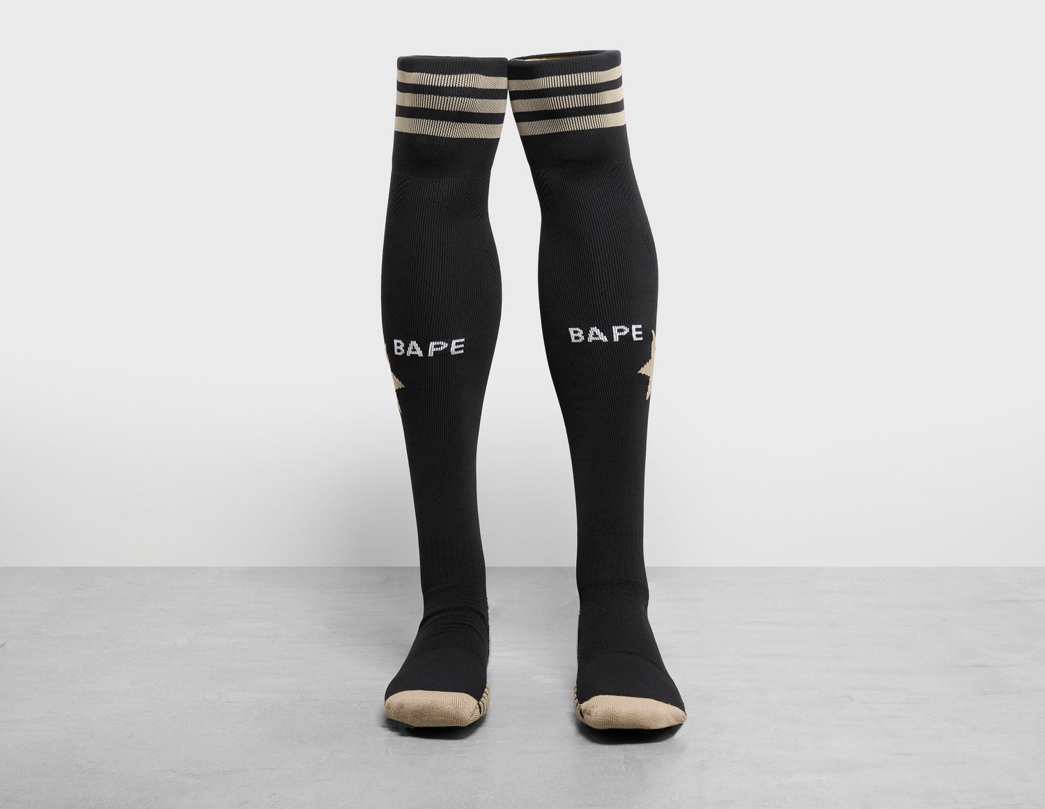 !BAPE FB STAR SOCKS BLK