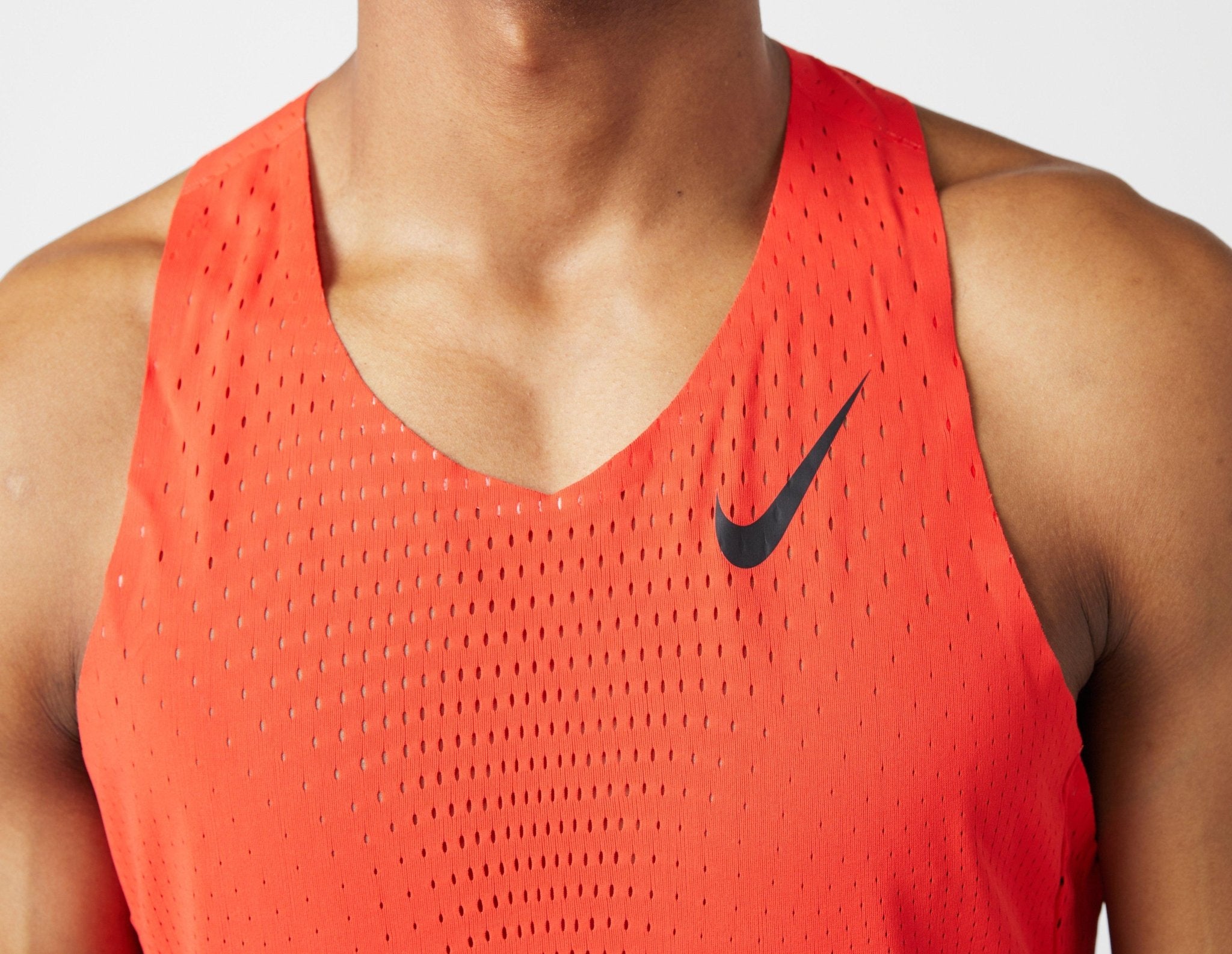 Red Nike AeroSwift Running Singlet
