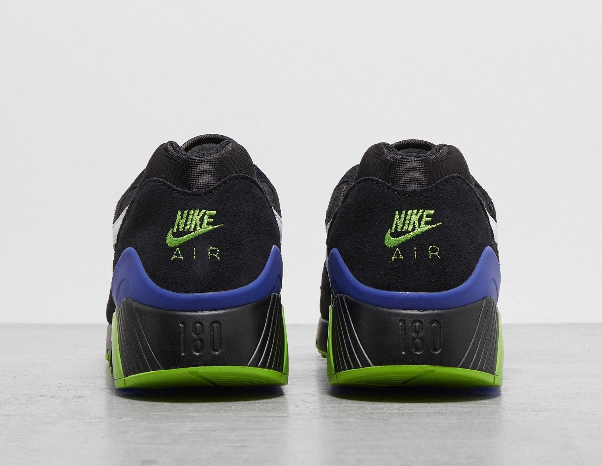 blue green and black nike shoes