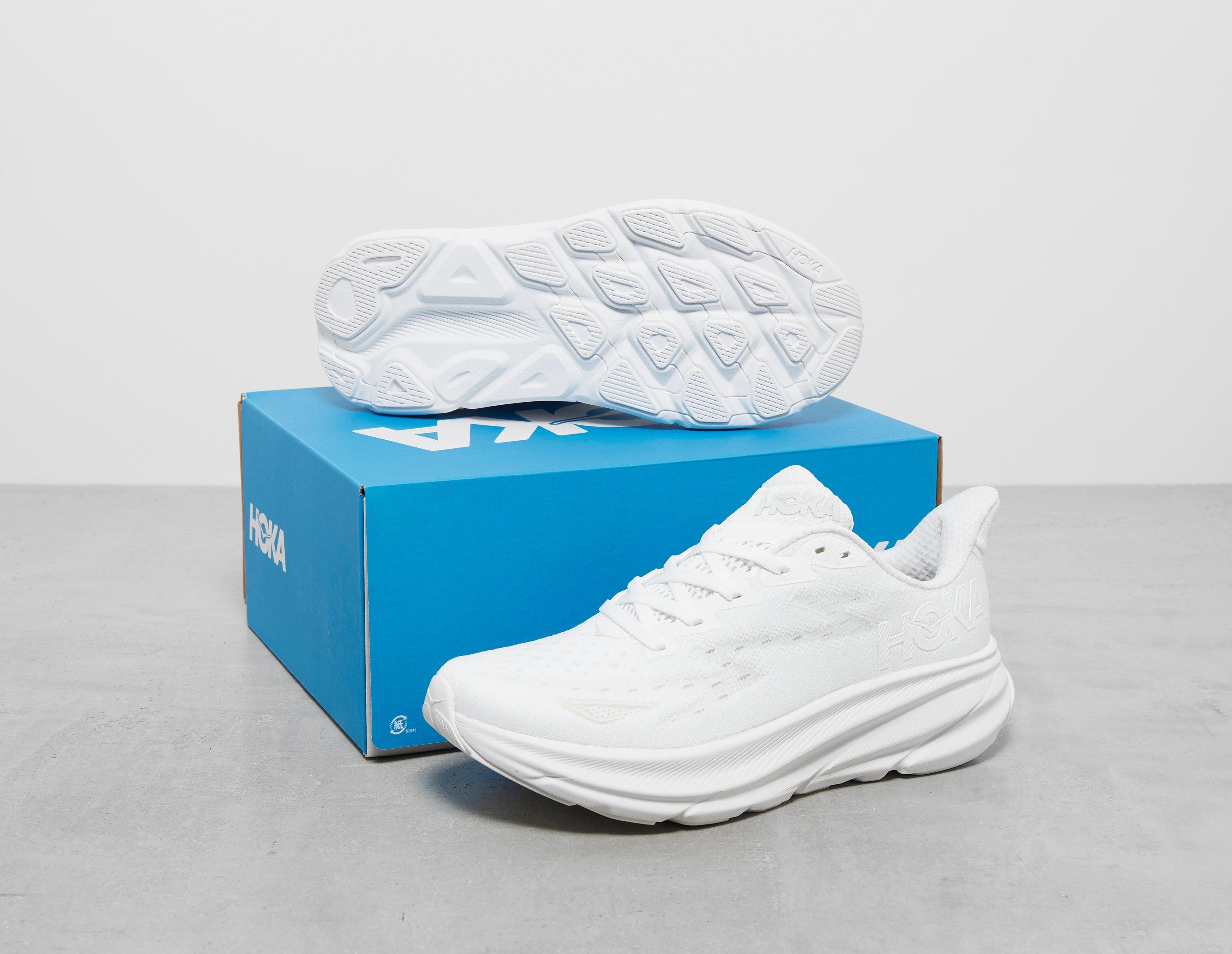 White HOKA Clifton 9 Women's