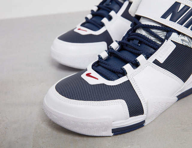 ZOOM LEBRON II QS WHT/NVY