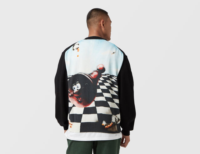 !CHESS ZIP CARDIGAN BLK'
