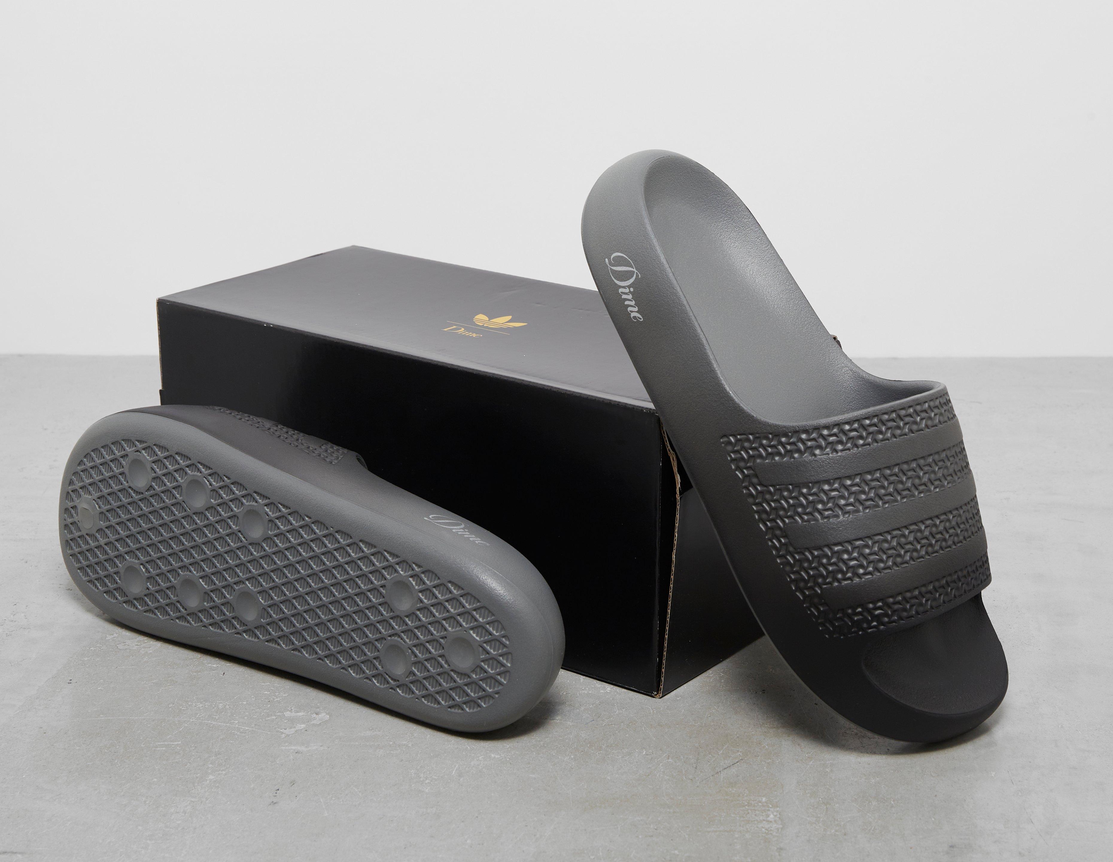 black adidas x Dime Adilette Ayoon