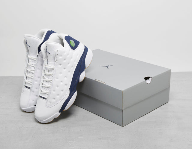 AJ 13 WHT/NVY/WHT
