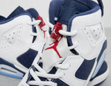 AJ 6 WHT/NVY/WHT