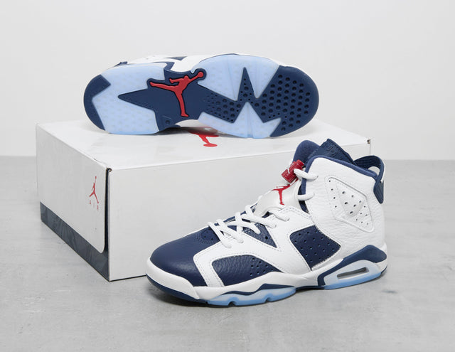 AJ 6 WHT/NVY/WHT