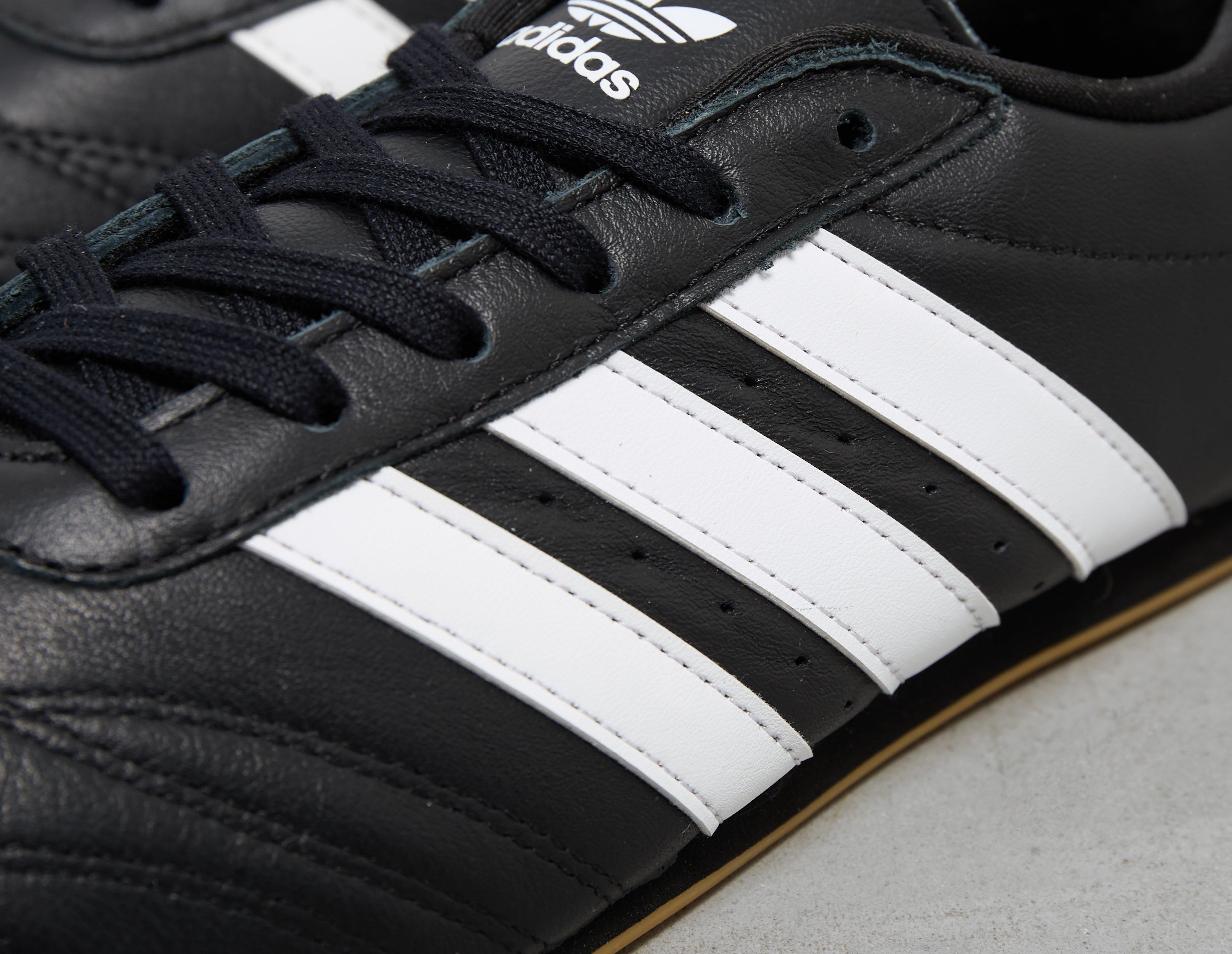 adidas black leather trainers womens