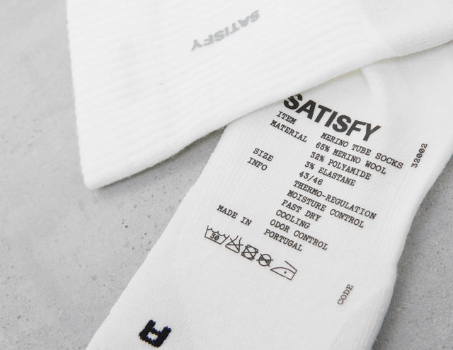 !MERINO TUBE SOCKS WHT