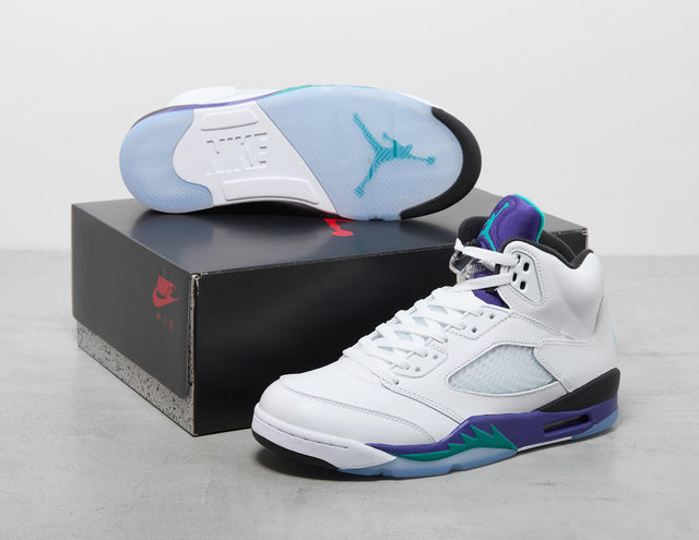 AJ 5 WHT/PURP/GRN