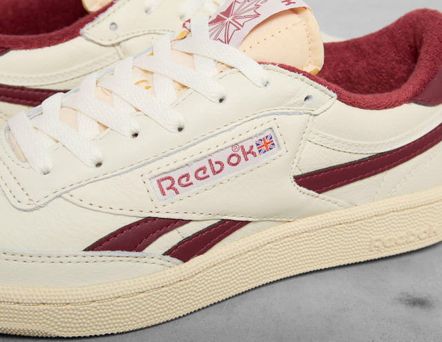 CLUB C REV LTH WHT/BURG