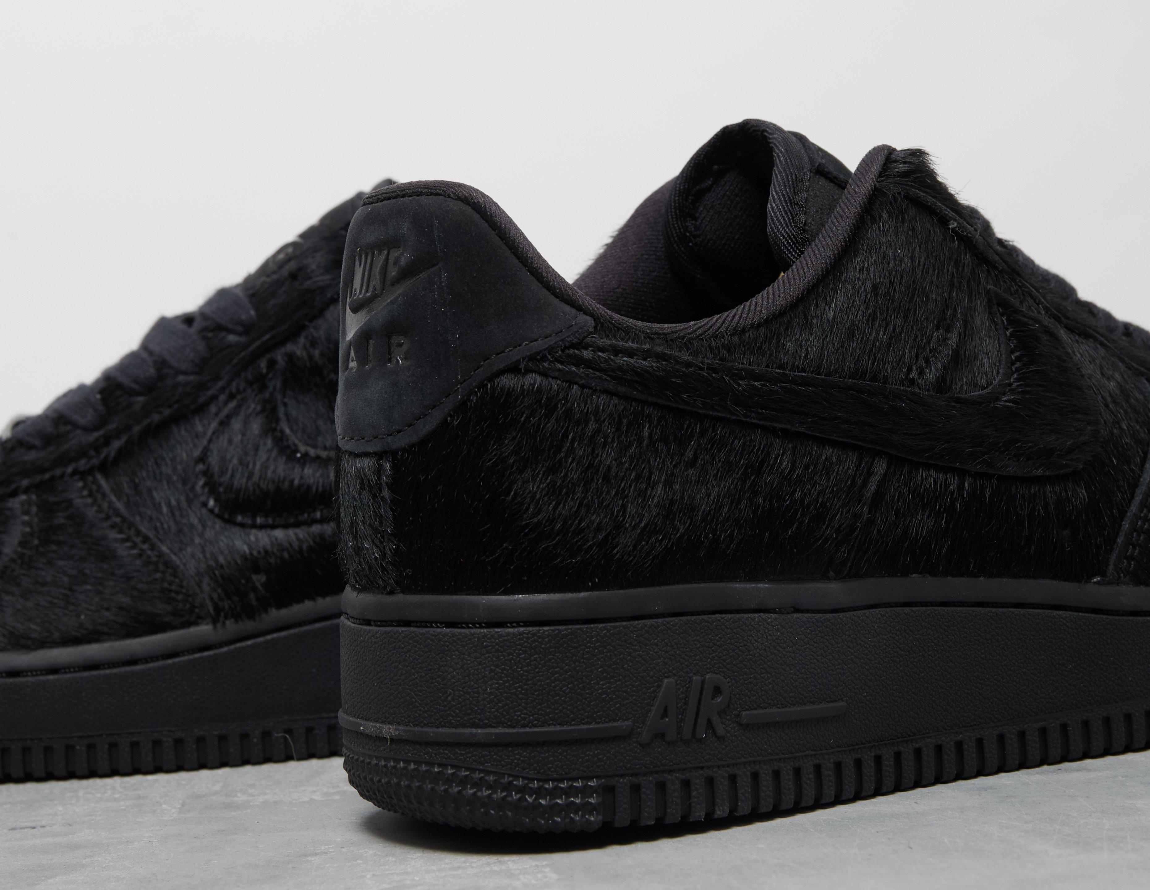 Black Nike Air Force 1 Low Pony Hair Women's