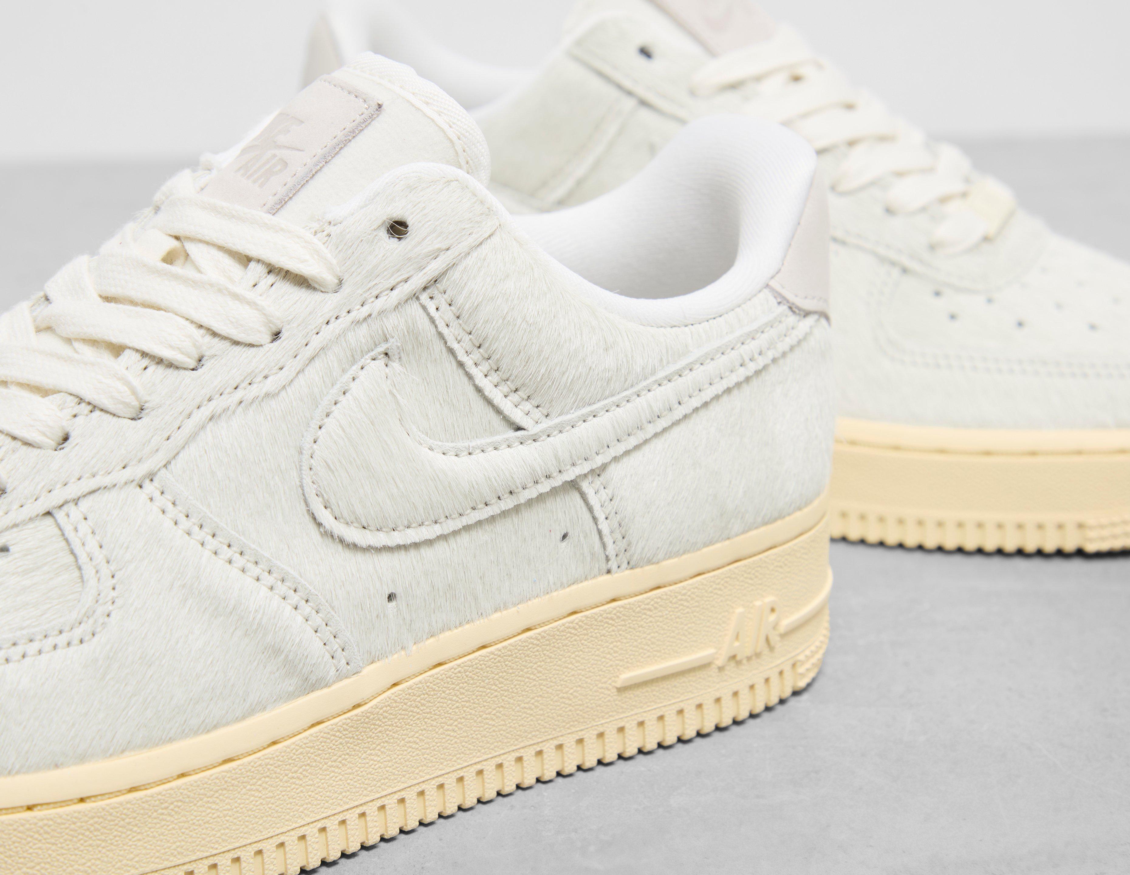 White Nike Air Force 1 Low Pony Hair Women's