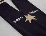 !BAPE FB STAR SOCKS BLK