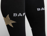 !BAPE FB STAR SOCKS BLK
