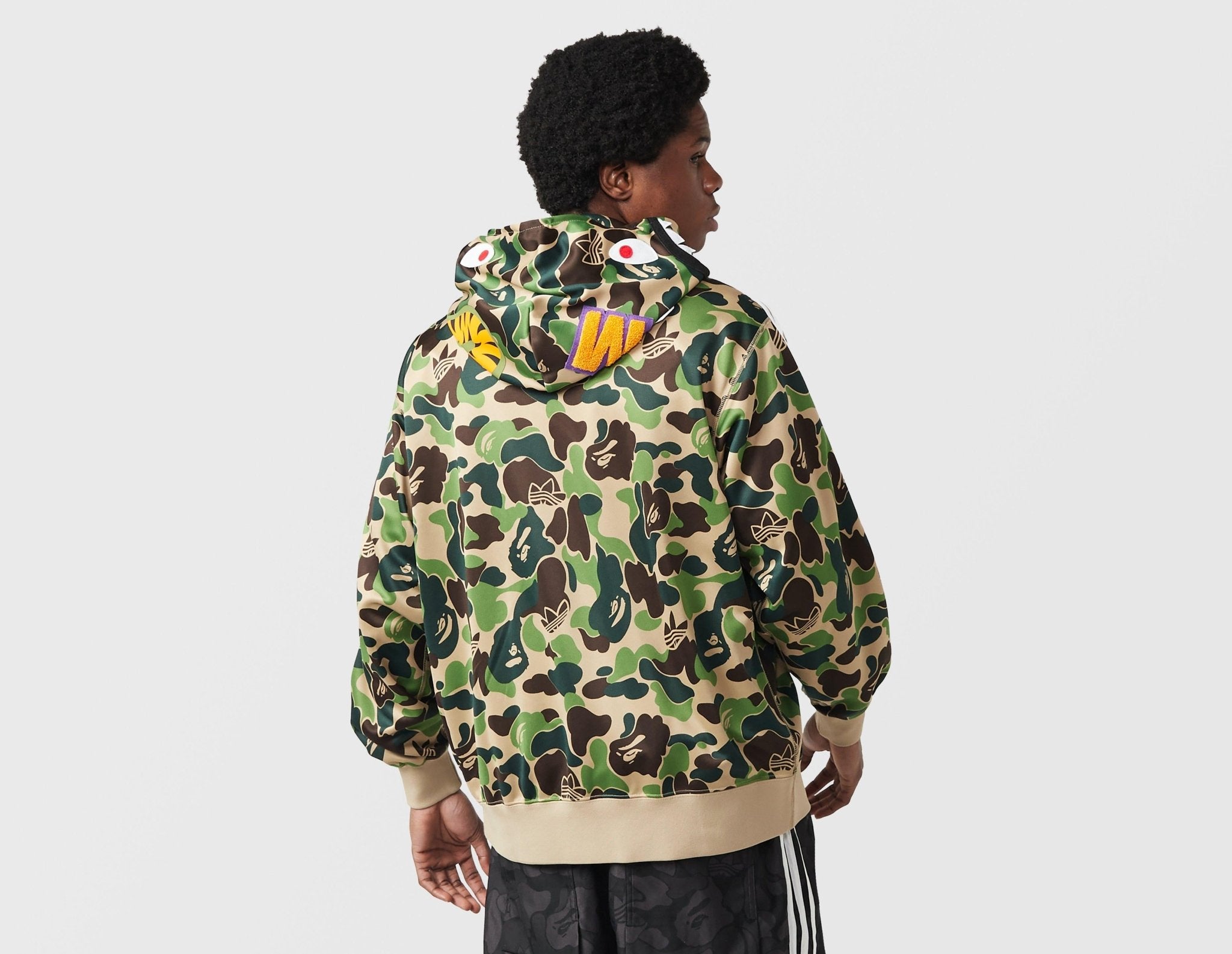 Green adidas Originals x BAPE Shark Hoodie | Footpatrol